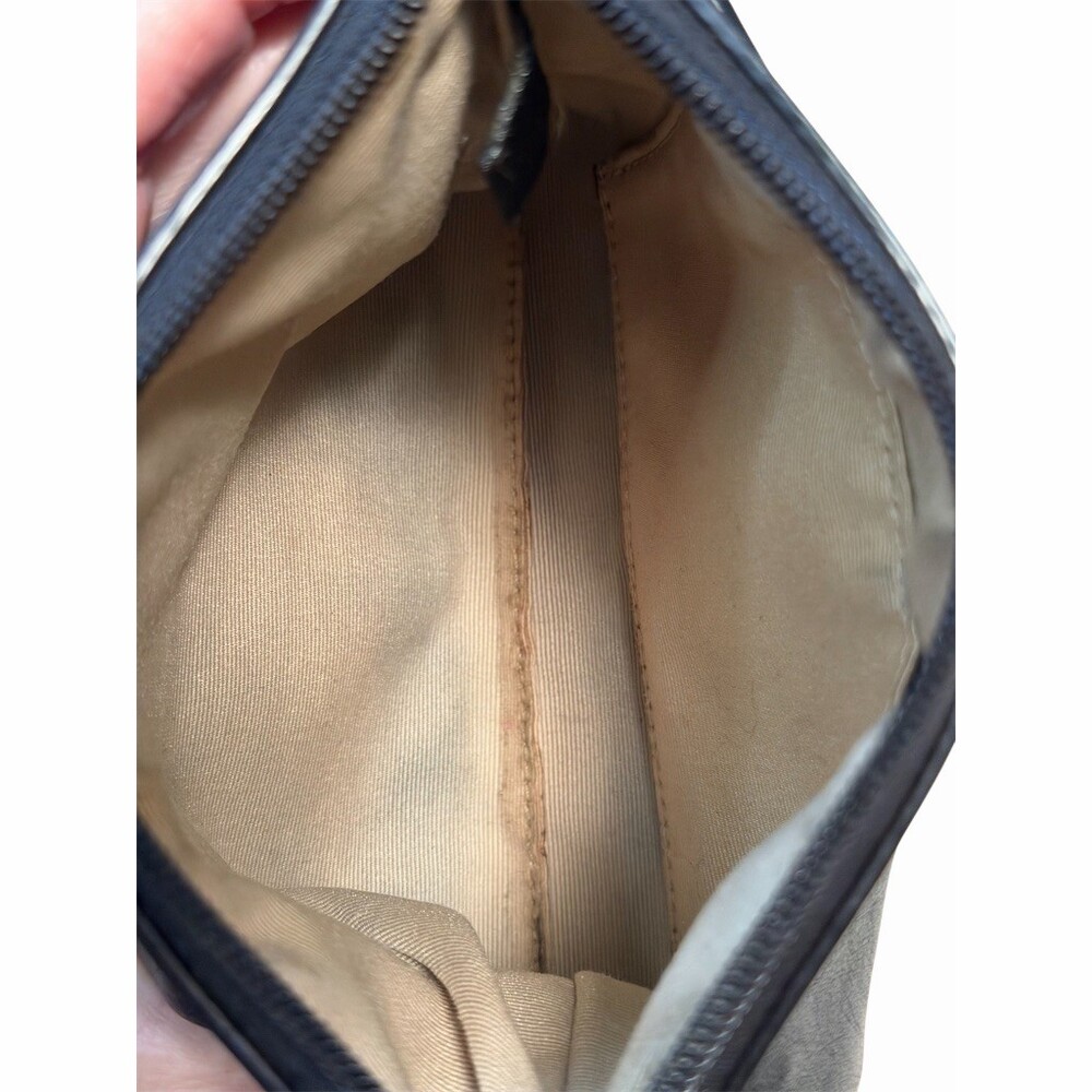 Coach Black Pleated Zip Top Pouch - Picture 3 of 3